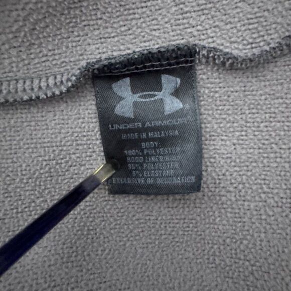 Under Armour Mens XL Gray Polyester Full-Zip Hoodie - Picture 4 of 5